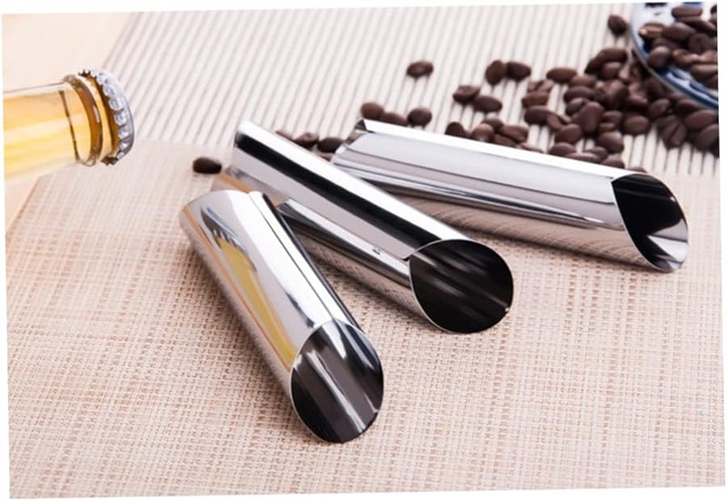 قالب أنبوب كرواسون من الفولاذ المقاوم للصدأ 12 قطعة أدوات خبز أسطوانية - Image 3